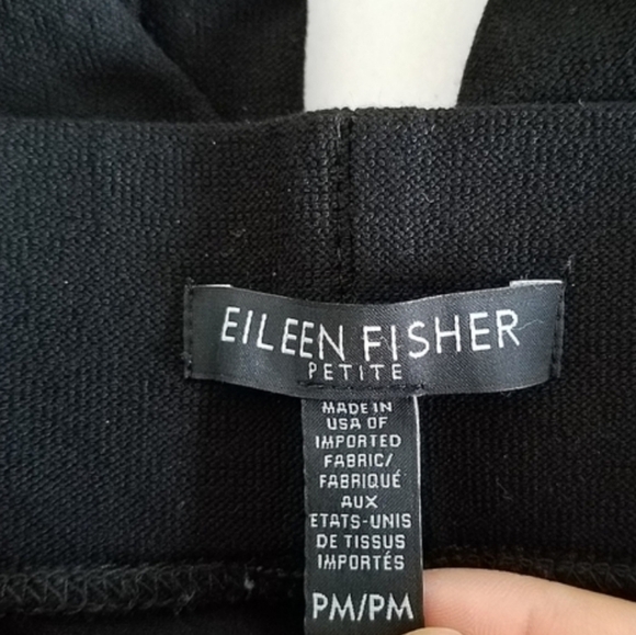 Eileen Fisher Elastic Waist Pull-on Straight Leg Casual Pants Size PM - Picture 9 of 10